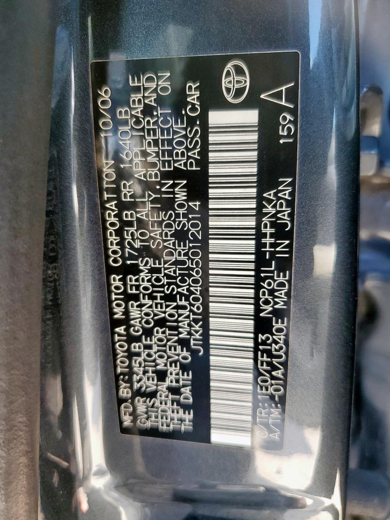 Photo 14 from auction – 2006 TOYOTA SCION XA with VIN JTKKT604065012014
