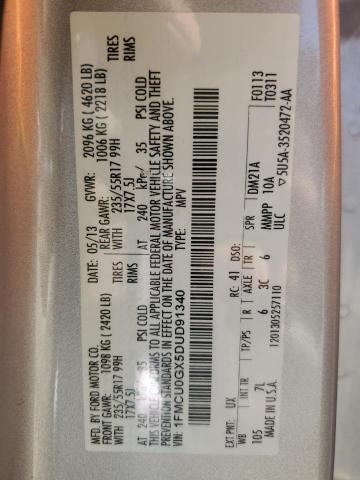 Photo 14 from auction – 2013 FORD ESCAPE SE with VIN 1FMCU0GX5DUD91340