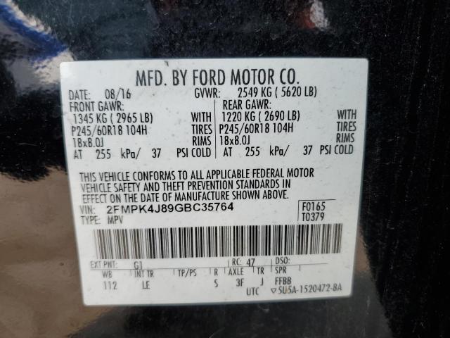 Photo 14 from auction – 2016 FORD EDGE SEL with VIN 2FMPK4J89GBC35764