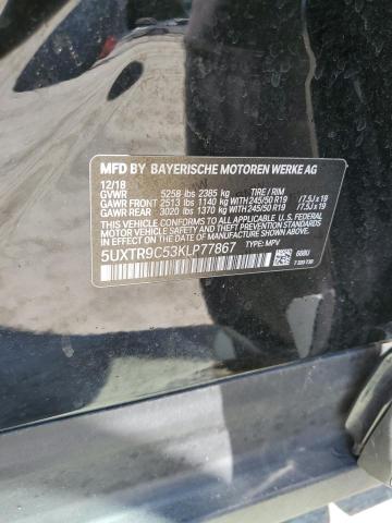 Photo 14 from auction – 2019 BMW X3 XDRIVE3 with VIN 5UXTR9C53KLP77867
