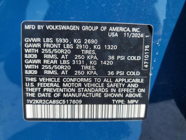 Photo 14 from auction – 2025 VOLKSWAGEN ATLAS SE with VIN 1V2KR2CA8SC517609