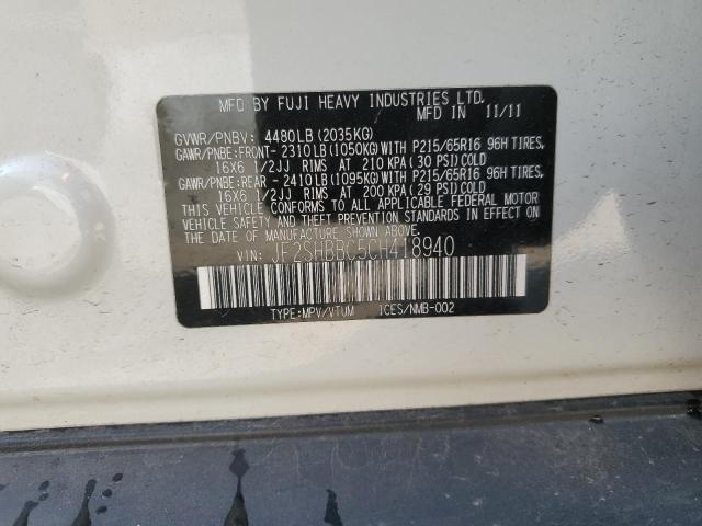 Photo 14 from auction – 2012 SUBARU FORESTER 2 with VIN JF2SHBBC5CH418940