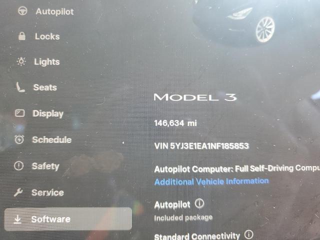Photo 9 from auction – 2022 TESLA MODEL 3 with VIN 5YJ3E1EA1NF185853