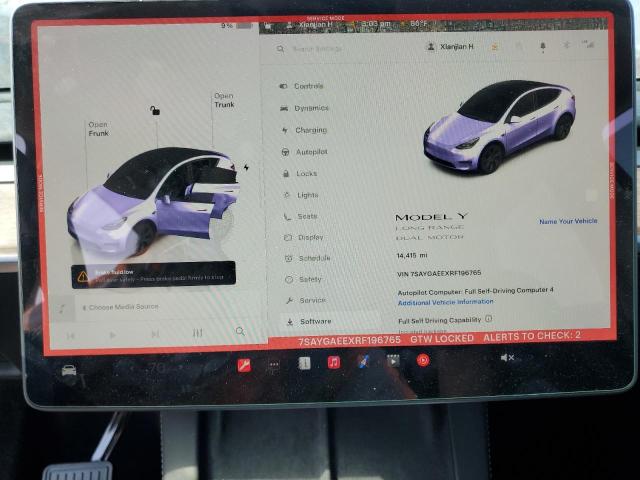 Photo 9 from auction – 2024 TESLA MODEL Y with VIN 7SAYGAEEXRF196765