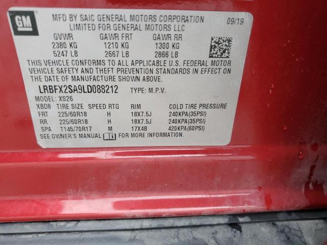 Photo 14 from auction – 2020 BUICK ENVISION E with VIN LRBFX2SA9LD088212