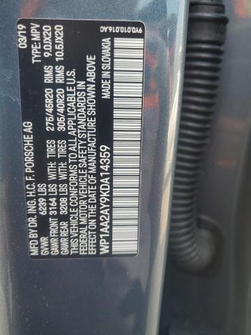 Photo 14 from auction – 2019 PORSCHE CAYENNE with VIN WP1AA2AY9KDA14359