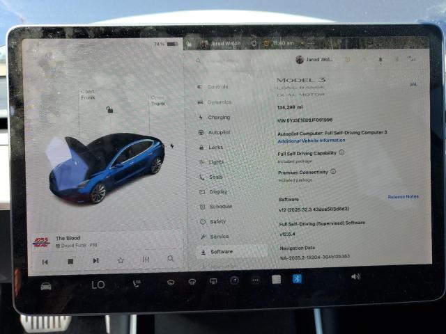 Photo 9 from auction – 2018 TESLA MODEL 3 with VIN 5YJ3E1EB9JF091996