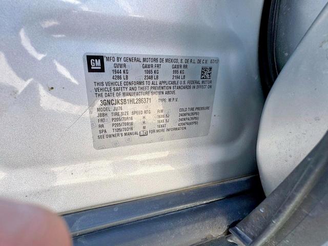 Photo 10 from auction – 2017 CHEVROLET TRAX LS with VIN 3GNCJKSB1HL286371