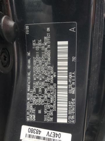 Photo 14 from auction – 2010 TOYOTA SIENNA XLE with VIN 5TDYK4CC0AS337549