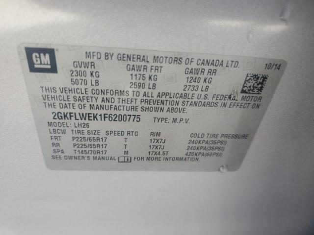 Photo 14 from auction – 2015 GMC TERRAIN SL with VIN 2GKFLWEK1F6200775