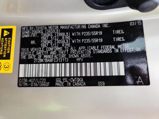 Photo 14 from auction – 2015 LEXUS RX 350 BAS with VIN 2T2BK1BA8FC313113