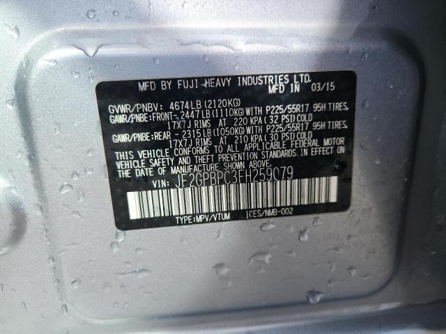 Photo 14 from auction – 2015 SUBARU XV CROSSTR with VIN JF2GPBPC3FH259079