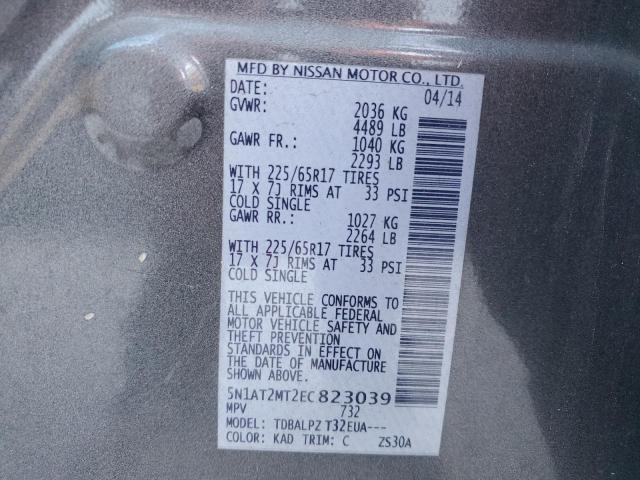 Photo 14 from auction – 2014 NISSAN ROGUE S with VIN 5N1AT2MT2EC823039