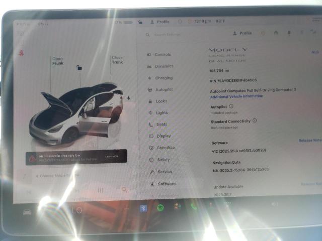 Photo 9 from auction – 2022 TESLA MODEL Y with VIN 7SAYGDEE6NF484505