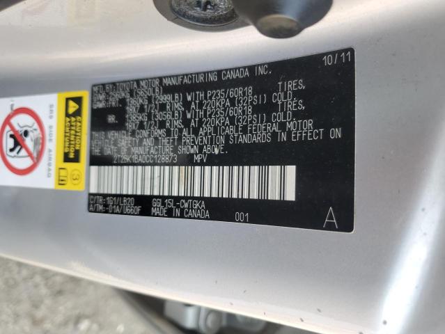 Photo 14 from auction – 2012 LEXUS RX 350 with VIN 2T2BK1BA0CC128873