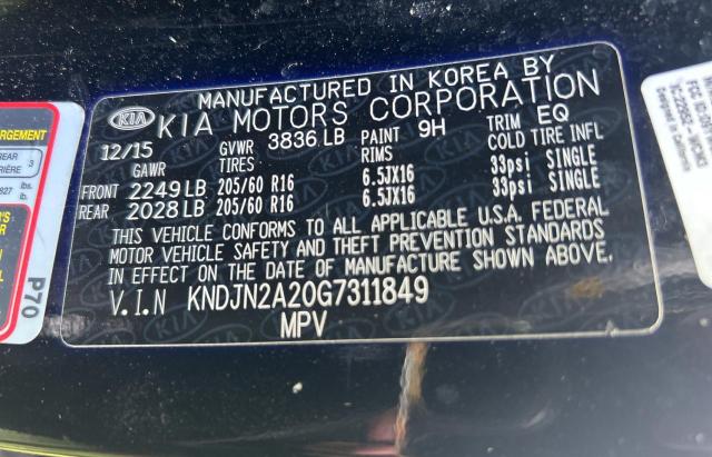 Photo 10 from auction – 2016 KIA SOUL with VIN KNDJN2A20G7311849