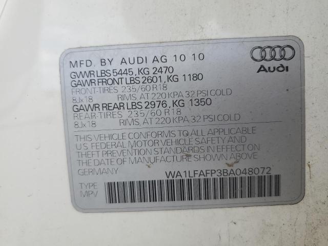 Photo 14 from auction – 2011 AUDI Q5 PREMIUM with VIN WA1LFAFP3BA048072