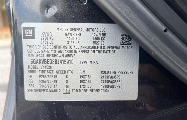 Photo 10 from auction – 2011 BUICK ENCLAVE CX with VIN 5GAKVBED8BJ415910