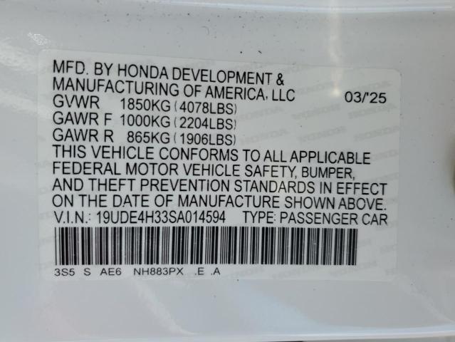 Photo 14 from auction – 2025 ACURA INTEGRA A- with VIN 19UDE4H33SA014594
