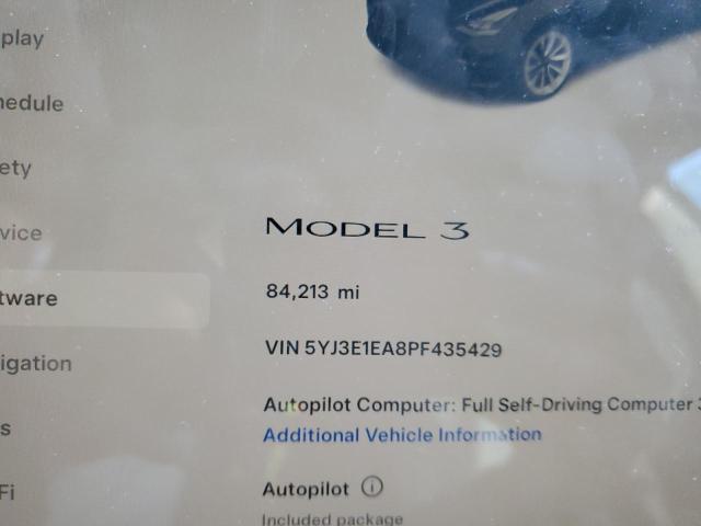 Photo 9 from auction – 2023 TESLA MODEL 3 with VIN 5YJ3E1EA8PF435429