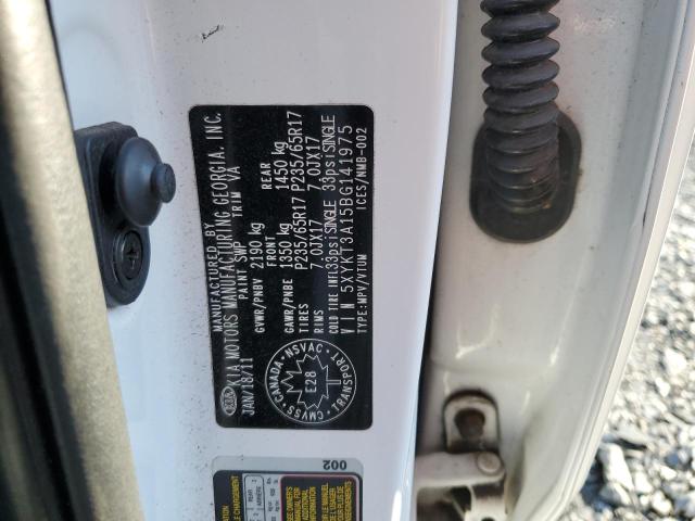 Photo 14 from auction – 2011 KIA SORENTO BA with VIN 5XYKT3A15BG141975