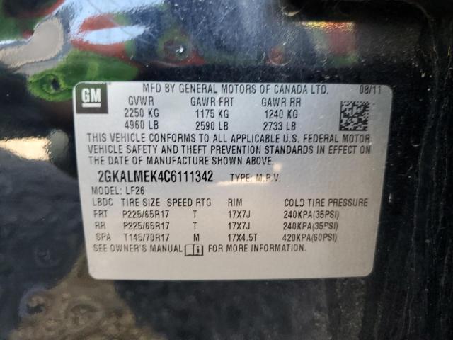 Foto 14 de la subasta – 2012 GMC TERRAIN SL con VIN 2GKALMEK4C6111342