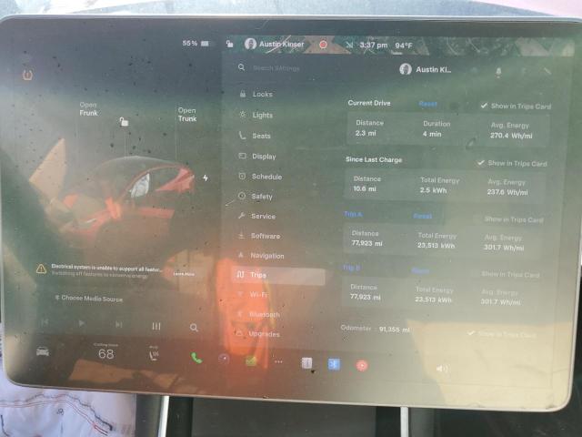 Photo 9 from auction – 2021 TESLA MODEL Y with VIN 5YJYGDEE6MF061337
