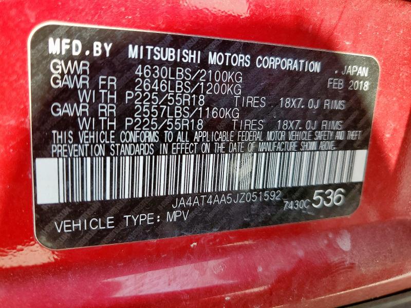 Photo 14 from auction – 2018 MITSUBISHI ECLIPSE CROSS LE with VIN JA4AT4AA5JZ051592