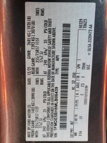 Photo 14 from auction – 2021 FORD BRONCO BAS with VIN 1FMDE5BH8MLB06439
