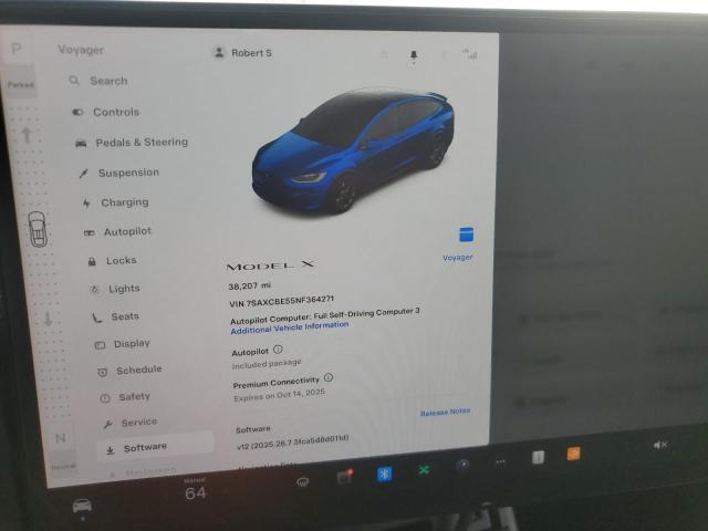 Photo 9 from auction – 2022 TESLA MODEL X with VIN 7SAXCBE55NF364271