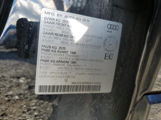 Photo 14 from auction – 2016 AUDI SQ5 PREMIU with VIN WA1CCAFP8GA110369