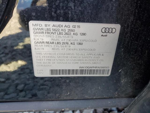 Photo 14 from auction – 2015 AUDI Q5 PREMIUM with VIN WA1DGAFP4FA098583