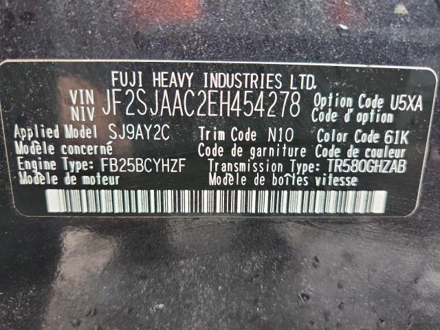 Photo 14 from auction – 2014 SUBARU FORESTER 2 with VIN JF2SJAAC2EH454278