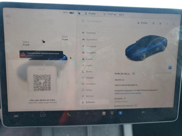 Photo 9 from auction – 2022 TESLA MODEL 3 with VIN 5YJ3E1EA7NF369176