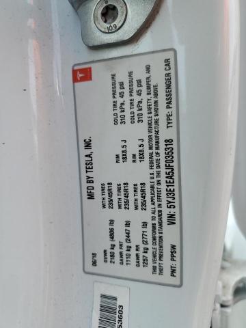 Photo 14 from auction – 2018 TESLA MODEL 3 with VIN 5YJ3E1EA5JF035318