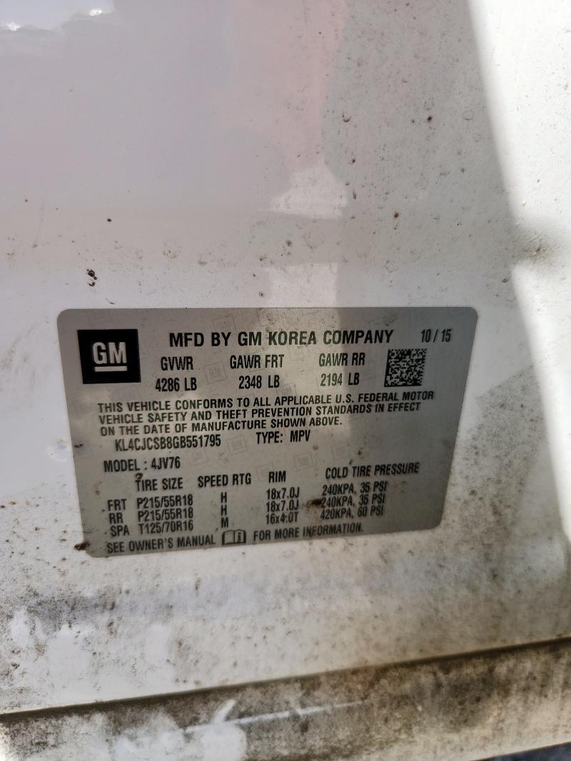 Photo 14 from auction – 2016 BUICK ENCORE with VIN KL4CJCSB8GB551795
