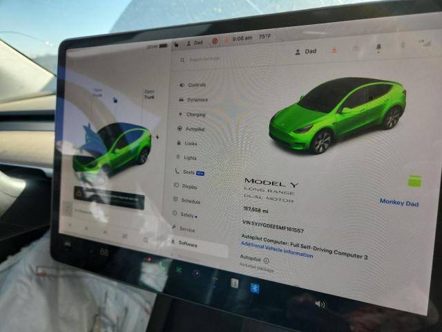 Photo 9 from auction – 2021 TESLA MODEL Y with VIN 5YJYGDEE5MF161557
