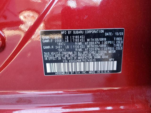 Photo 14 from auction – 2024 SUBARU CROSSTREK with VIN 4S4GUHM67R3748915