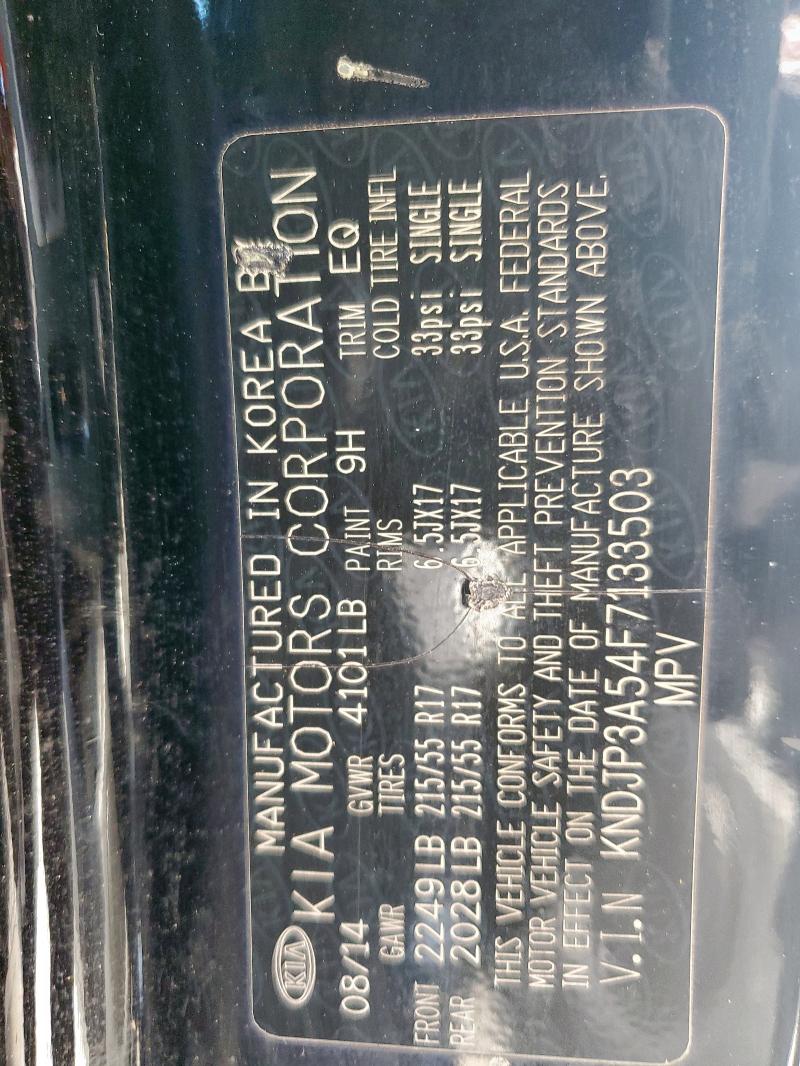 Photo 14 from auction – 2015 KIA SOUL + with VIN KNDJP3A54F7133503