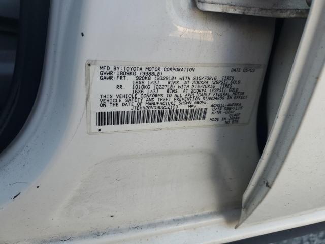 Photo 14 from auction – 2003 TOYOTA RAV4 with VIN JTEHH20V030252169