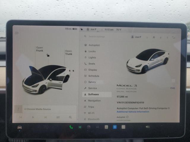 Photo 9 from auction – 2021 TESLA MODEL 3 with VIN 5YJ3E1EB0MF924119