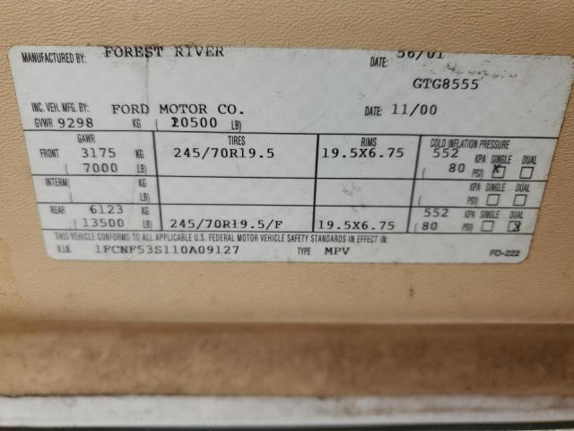 Photo 10 from auction – 2001 FORD F550 SUPER with VIN 1FCNF53S110A09127