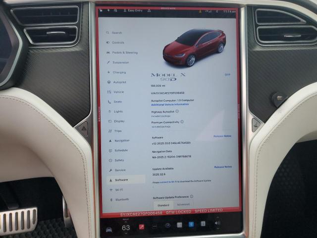 Photo 9 from auction – 2016 TESLA MODEL X with VIN 5YJXCAE27GF006458