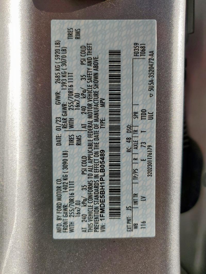 Photo 14 from auction – 2023 FORD BRONCO BAS with VIN 1FMDE5BH1PLB05489