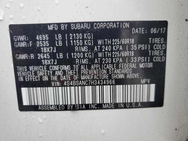Photo 14 from auction – 2017 SUBARU OUTBACK 2. with VIN 4S4BSANC7H3434966