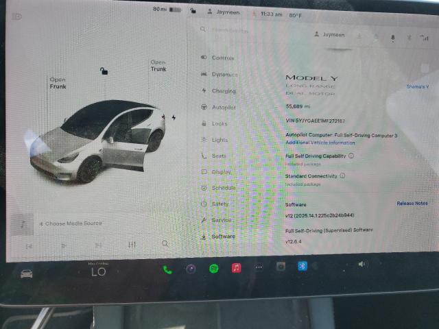 Photo 9 from auction – 2021 TESLA MODEL Y with VIN 5YJYGAEE1MF272167