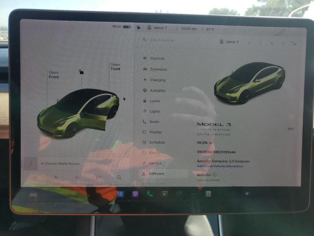 Photo 9 from auction – 2018 TESLA MODEL 3 with VIN 5YJ3E1EB2JF093444