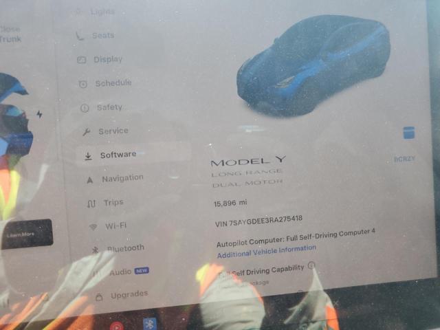 Photo 9 from auction – 2024 TESLA MODEL Y with VIN 7SAYGDEE3RA275418