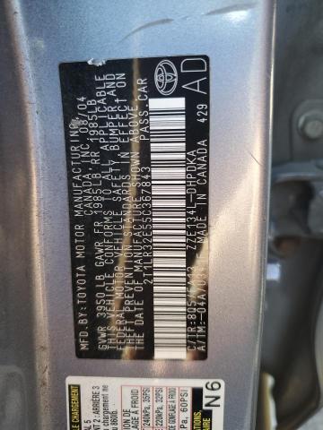 Photo 14 from auction – 2005 TOYOTA COROLLA MA with VIN 2T1LR32E55C367843