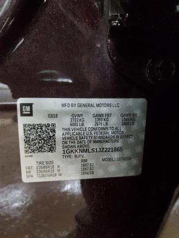 Photo 14 from auction – 2018 GMC ACADIA with VIN 1GKKNMLS1JZ221865